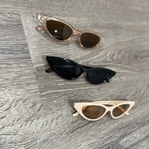 Cat Eye Sunglasses - 3pcs